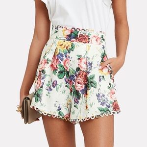 ZIMMERMANN Allia Floral Linen Shorts NWT